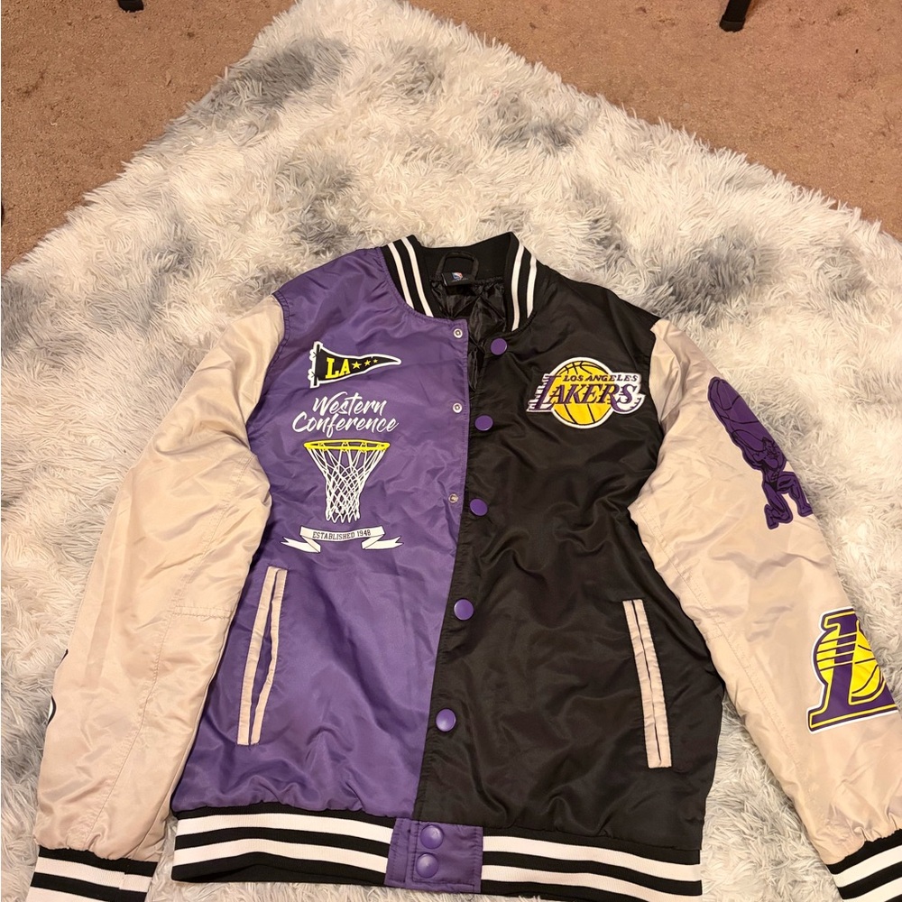 Purple and Black mens Varsity Jacket